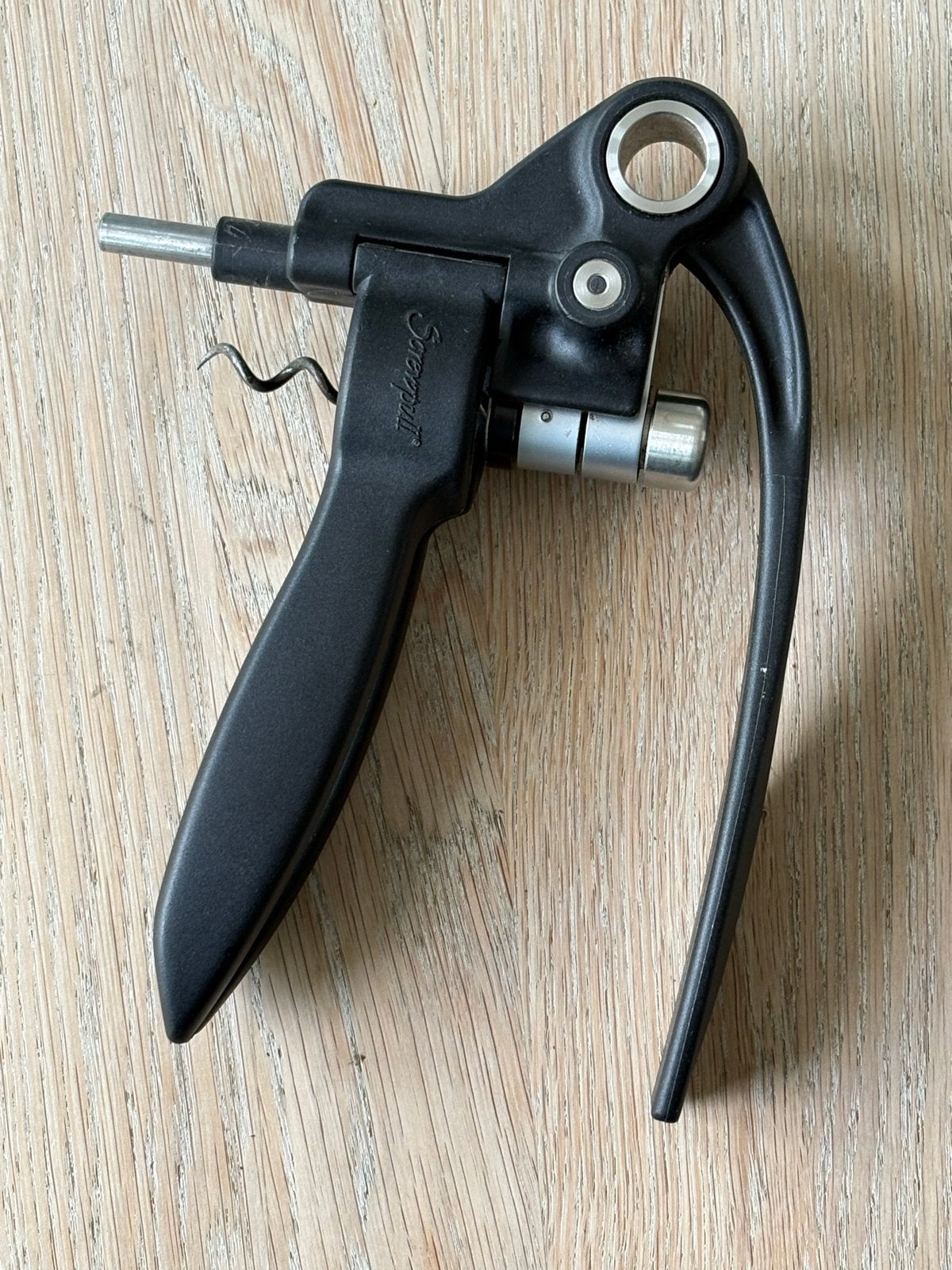 Screwpull kurkentrekker zwart nette staat, Ophalen of Verzenden, Zwart, Metaal, Overige merken