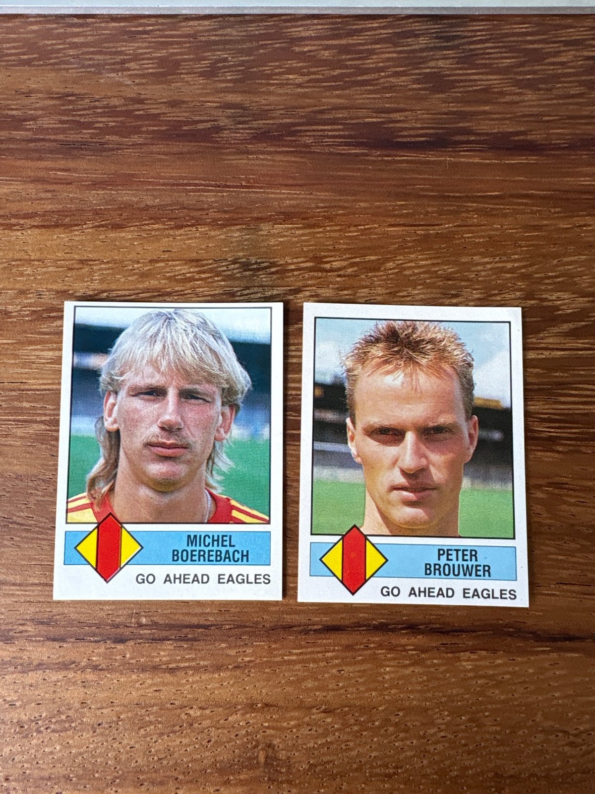 Panini Voetbal 87 Michel Boerebach & Peter Brouwer Go Ahead, Ophalen of Verzenden, Gebruikt, Stickers en Plaatjes