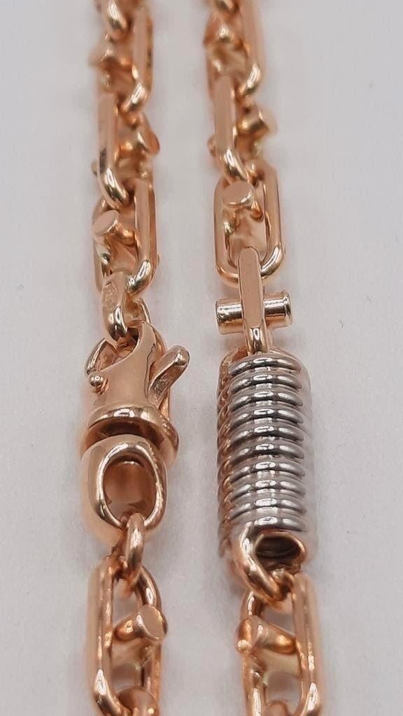Gouden fantasie ketting 14kt, Www.bredajuwelier.nl, Nieuw, Ophalen of Verzenden, Www.bredajuwelier.nl
