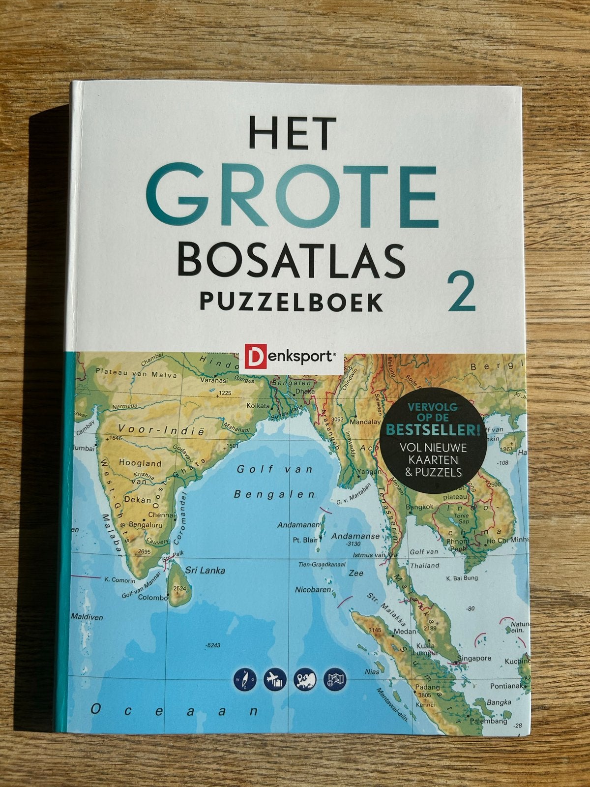 Het Grote Bosatlas Puzzelboek 2 - Zo goed als nieuw, Bosatlas, 2000 tot heden, Ophalen of Verzenden, Zo goed als nieuw