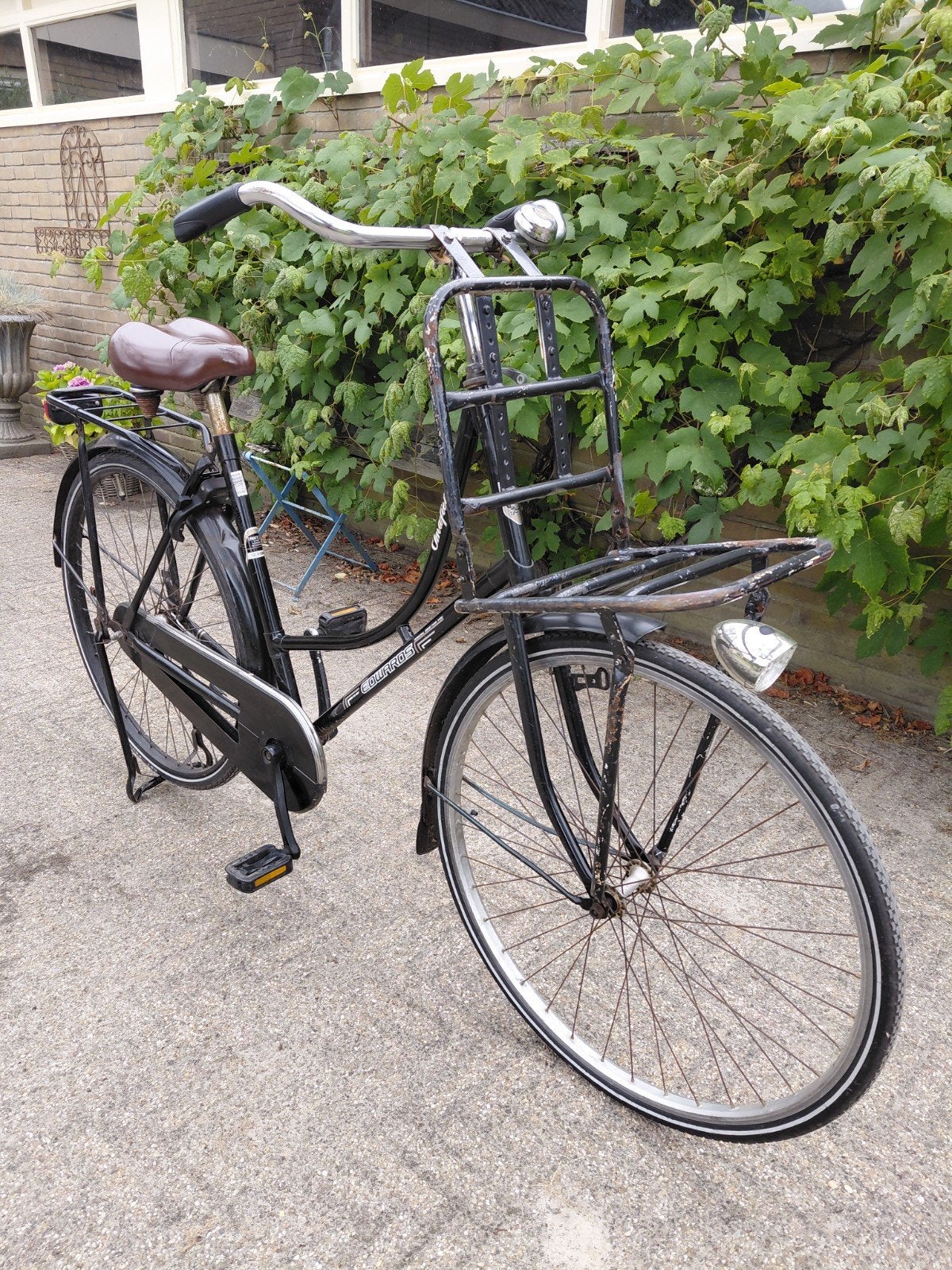 Transportfiets Edwards zwart 28 inch, Terugtraprem, Ophalen, Overige merken, 53 tot 56 cm