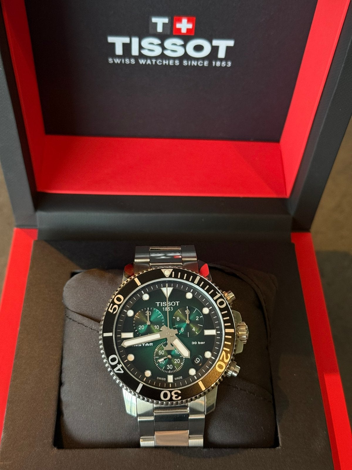 Tissot Seastar 1000 Chronograph - Nieuwstaat!, Ophalen of Verzenden, Zo goed als nieuw, Staal, Overige merken