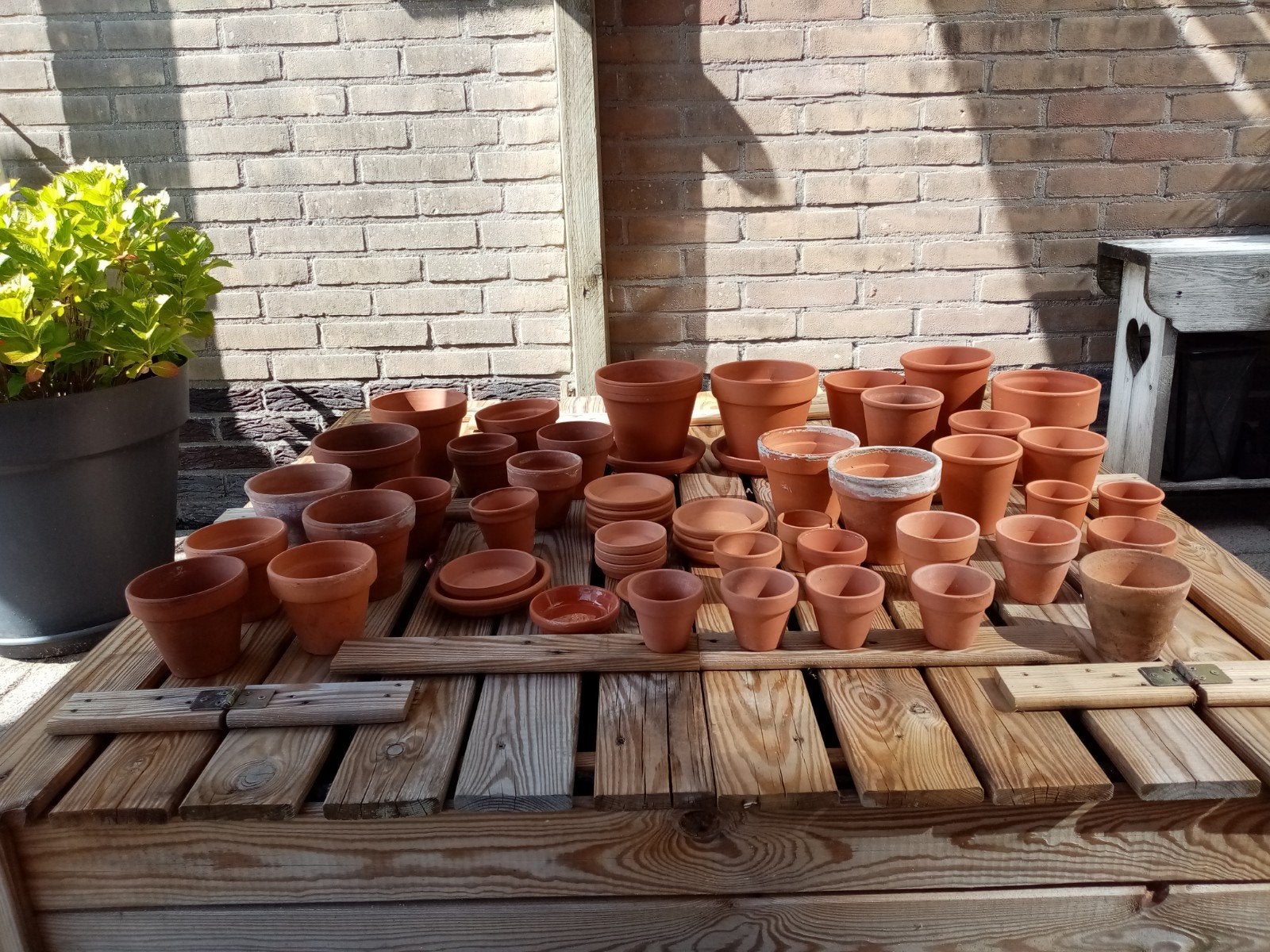 Terra cotta potten, Ophalen, Gebruikt, Rond, Terracotta