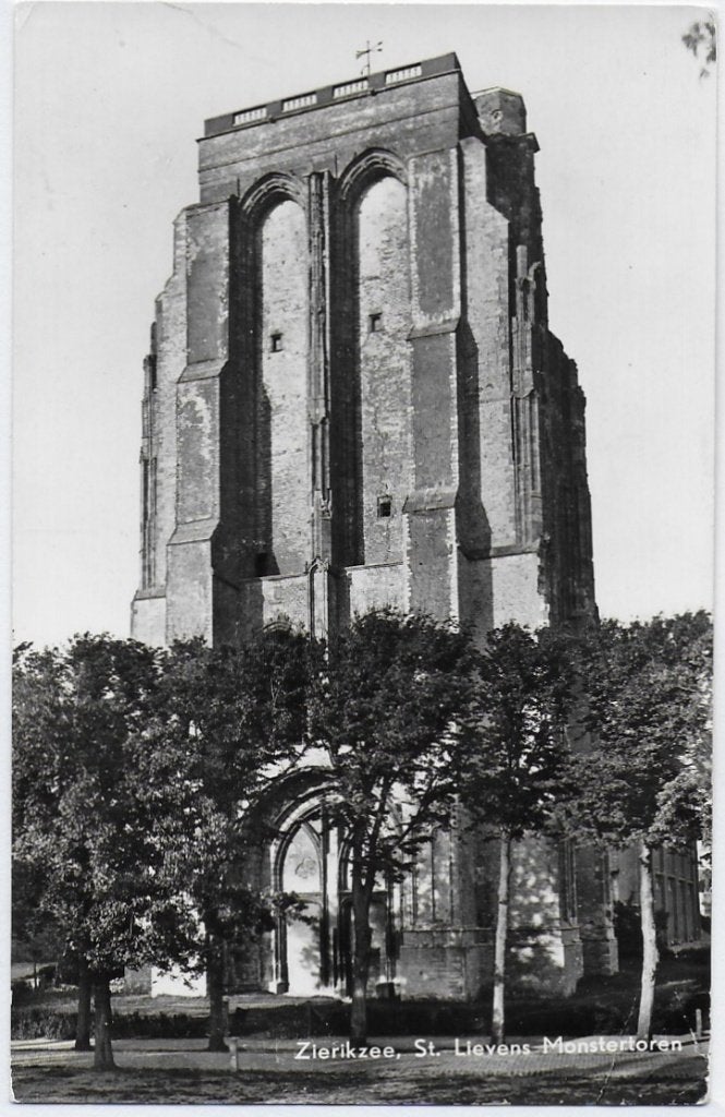 Zierikzee St Lievens Toren Oude Gelopen Ansichtkaart ( B1869, Ophalen of Verzenden, 1960 tot 1980, Gelopen, Zeeland