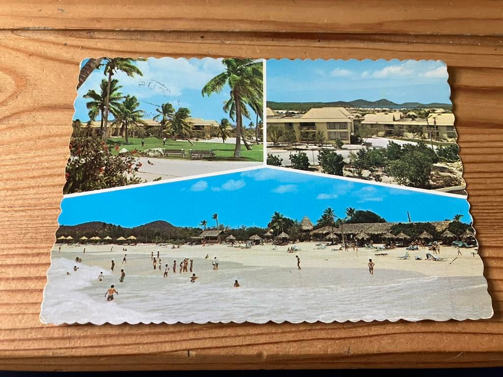 Ansichtkaart Sint Maarten, mullett bay beach hotel, antillen, Verzamelen, Ophalen of Verzenden, 1960 tot 1980, Buiten Europa