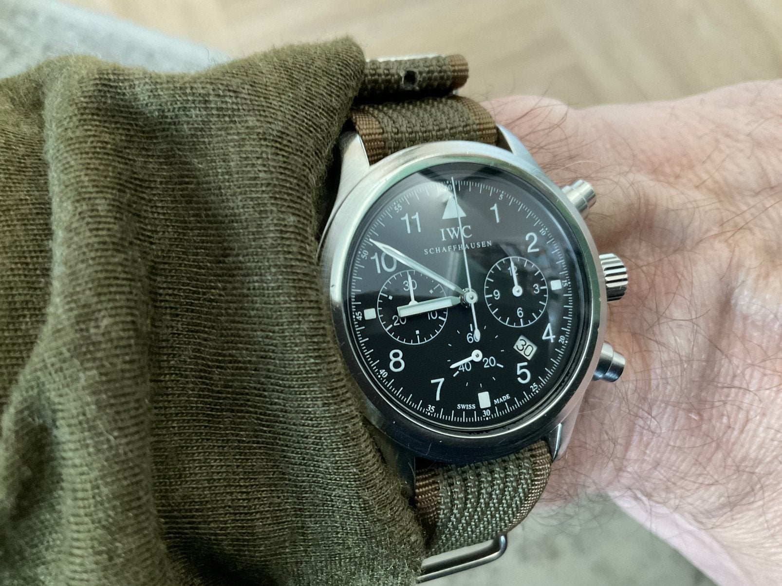 IWC Pilot Chronograaf Quartz IW3741 - met extra bandjes, Sieraden, Tassen en Uiterlijk, Horloges | Heren, Staal, Polshorloge, Ophalen