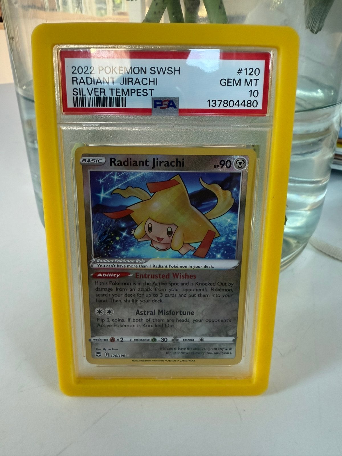 Radiant Jirachi #120 PSA 10 + Guard, Ophalen of Verzenden, Nieuw, Losse kaart, Foil