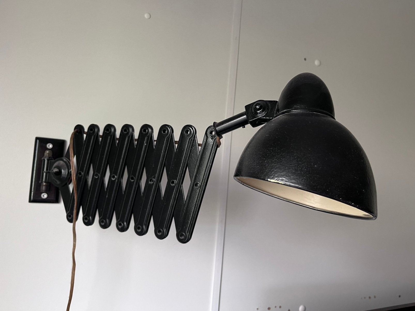 Harmonica wandlamp, Ophalen, Zwart, Wandlamp, Gebruikt
