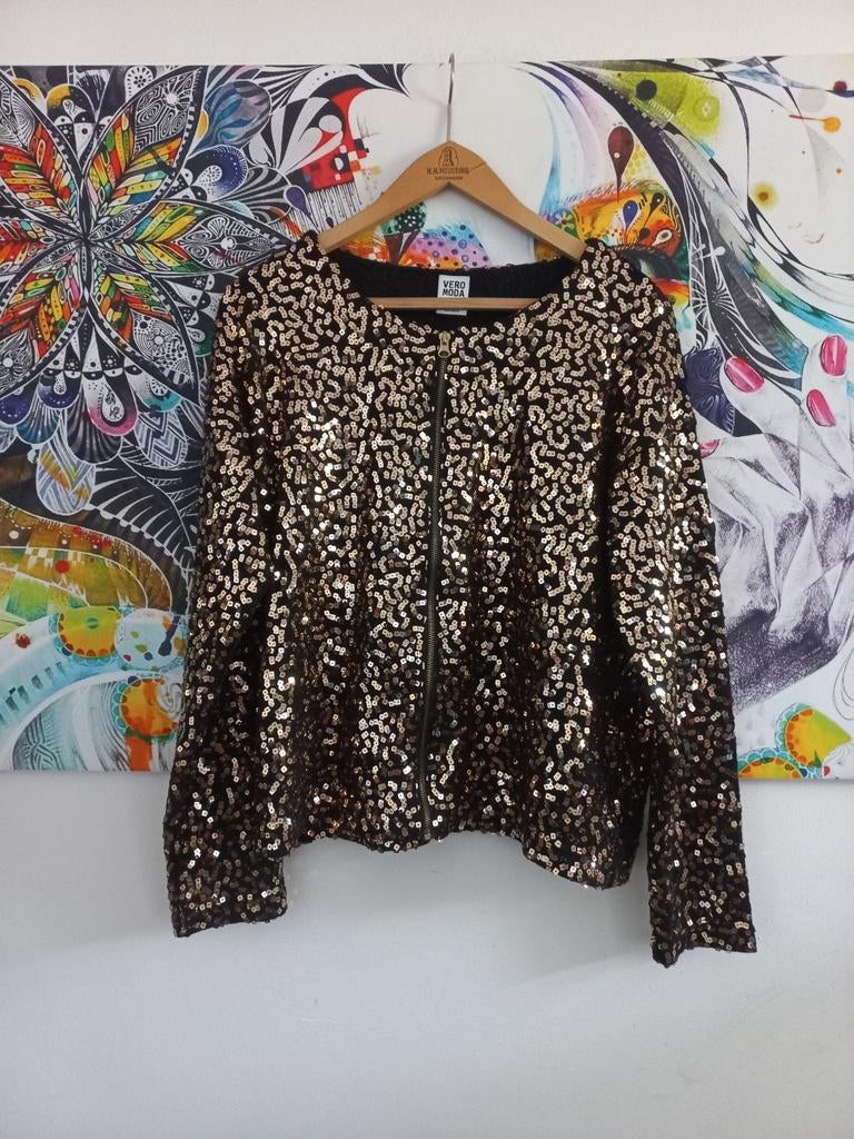Vera Moda Pailletten Jasje - Maat XL, Overige kleuren, Vera Moda, Maat 46/48 (XL) of groter, Ophalen of Verzenden
