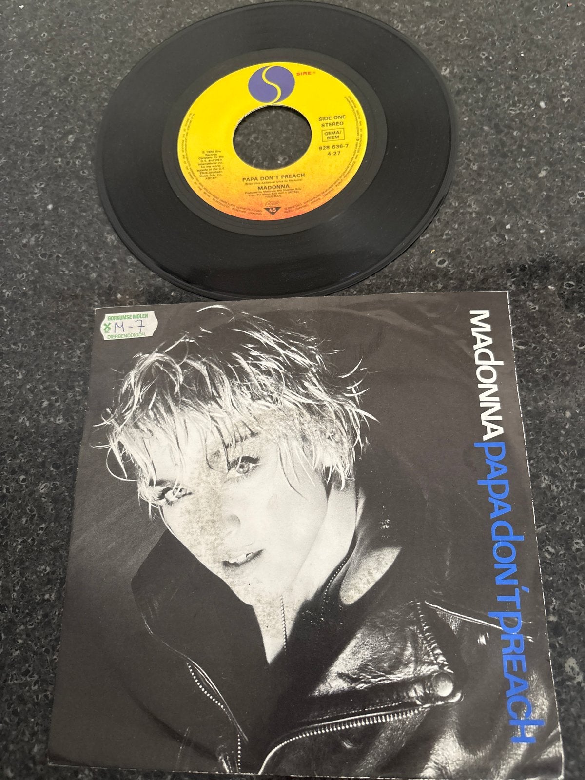 Madonna - Papa Don't Preach 7 inch vinyl single, Gebruikt, Originele persing, 7 inch, Ophalen of Verzenden