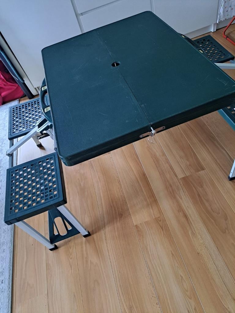 Opvouwbare picknicktafel, Tuin en Terras, Ophalen, Zo goed als nieuw, Rechthoekig, Aluminium