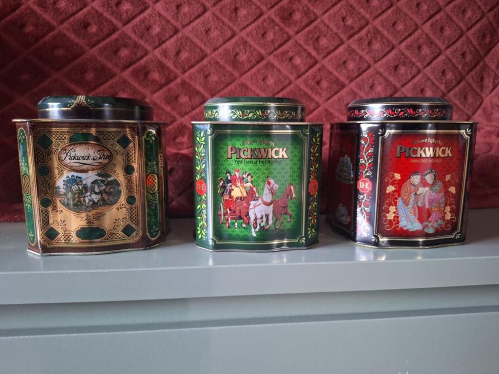 3 nostalgische blikken pickwick!, Ophalen of Verzenden, Overige materialen, Minder dan 25 cm