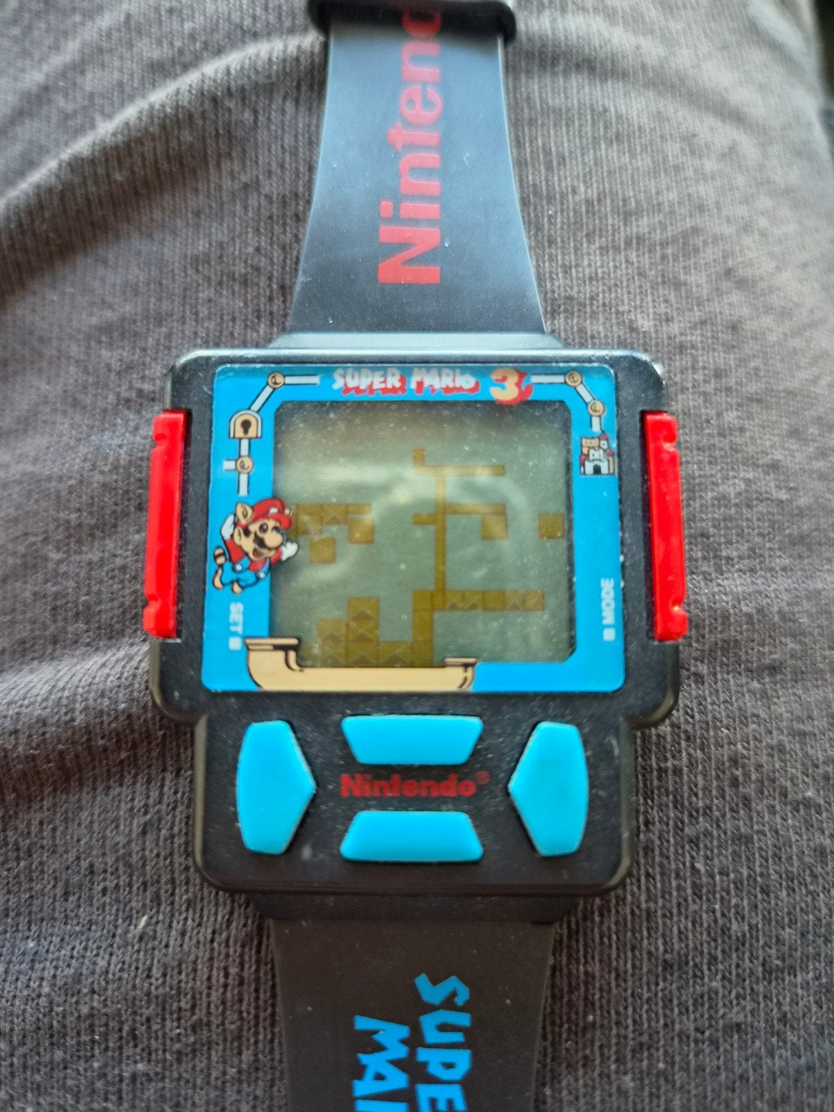 Vintage Nintendo Super Mario Bros 3 Horloge - Zeon 8319, Ophalen, Gebruikt