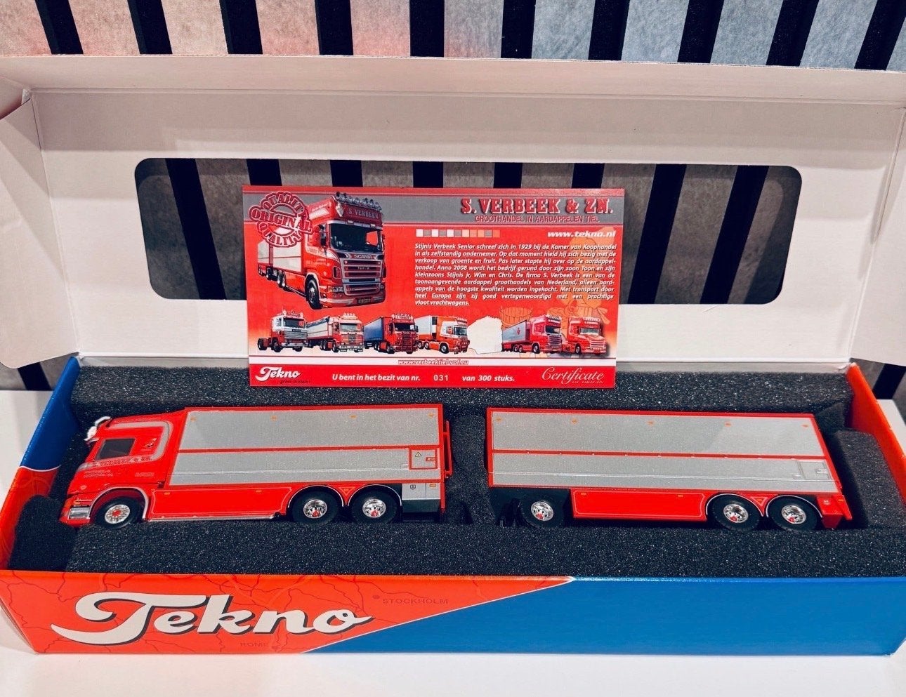 Tekno Scania S. Verbeek & Zn. Tekno 1:50, Ophalen of Verzenden, Zo goed als nieuw, Bus of Vrachtwagen, Tekno