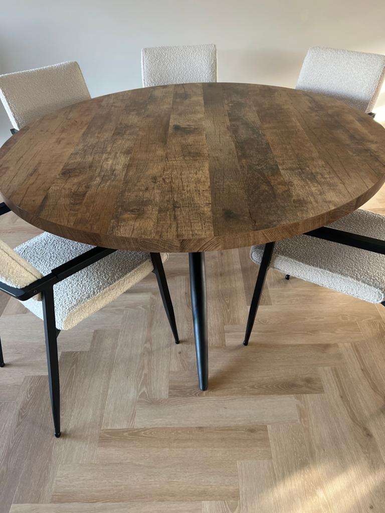 Nette Carma Lamulux Eettafel Rond 150cm - Oriënt, Overige materialen, 100 tot 150 cm, Rond, Ophalen of Verzenden