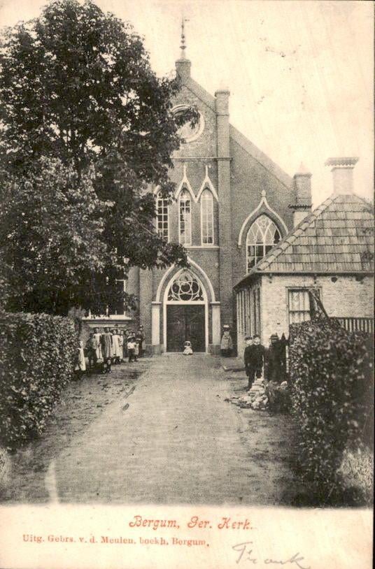 Bergum - Ger. Kerk, Ophalen of Verzenden, Voor 1920, Gelopen, Friesland