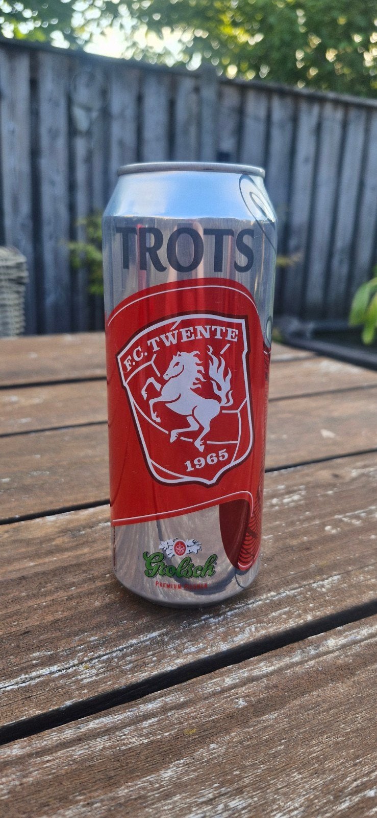 grolsch fc twente blik Trots oktober 2010 houdbaar, Verzamelen, Ophalen, Koffie, Douwe Egberts