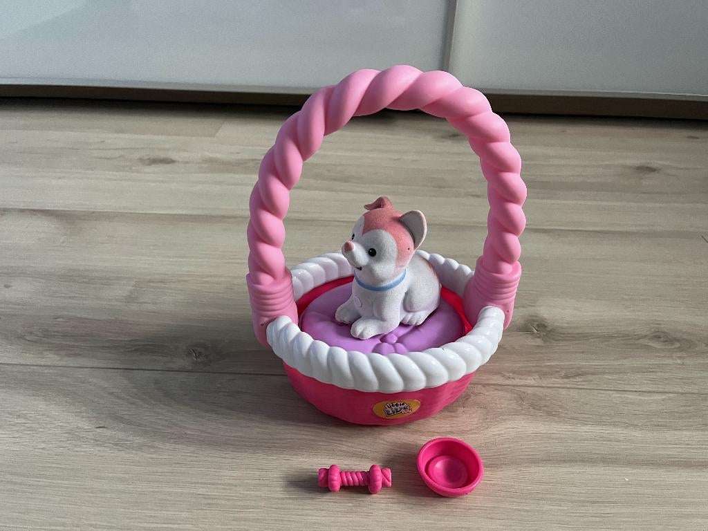 Little live pets pratende hond Blossy met mand en speeltjes, Ophalen of Verzenden, Gebruikt, Hond