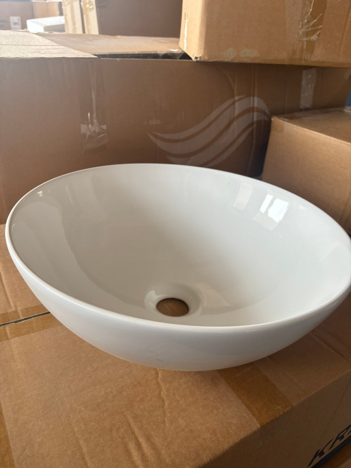 Waskom wit, Nieuw, Minder dan 100 cm, Wasbak of Wastafel, 25 tot 50 cm