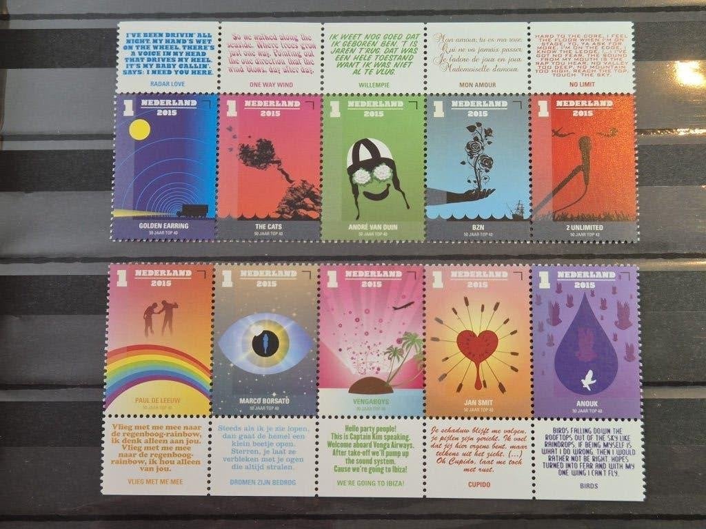2015  50 Jaar Top 40 /  10 x 1 / nvph 3259-3268, Ophalen of Verzenden, Na 1940, Postfris