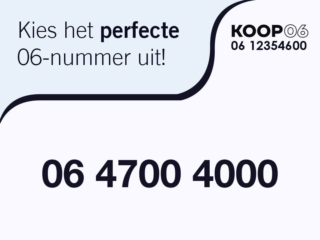 Mooi 06-nummer: 06 4700 4000, Ophalen of Verzenden, Nieuw, Overige providers
