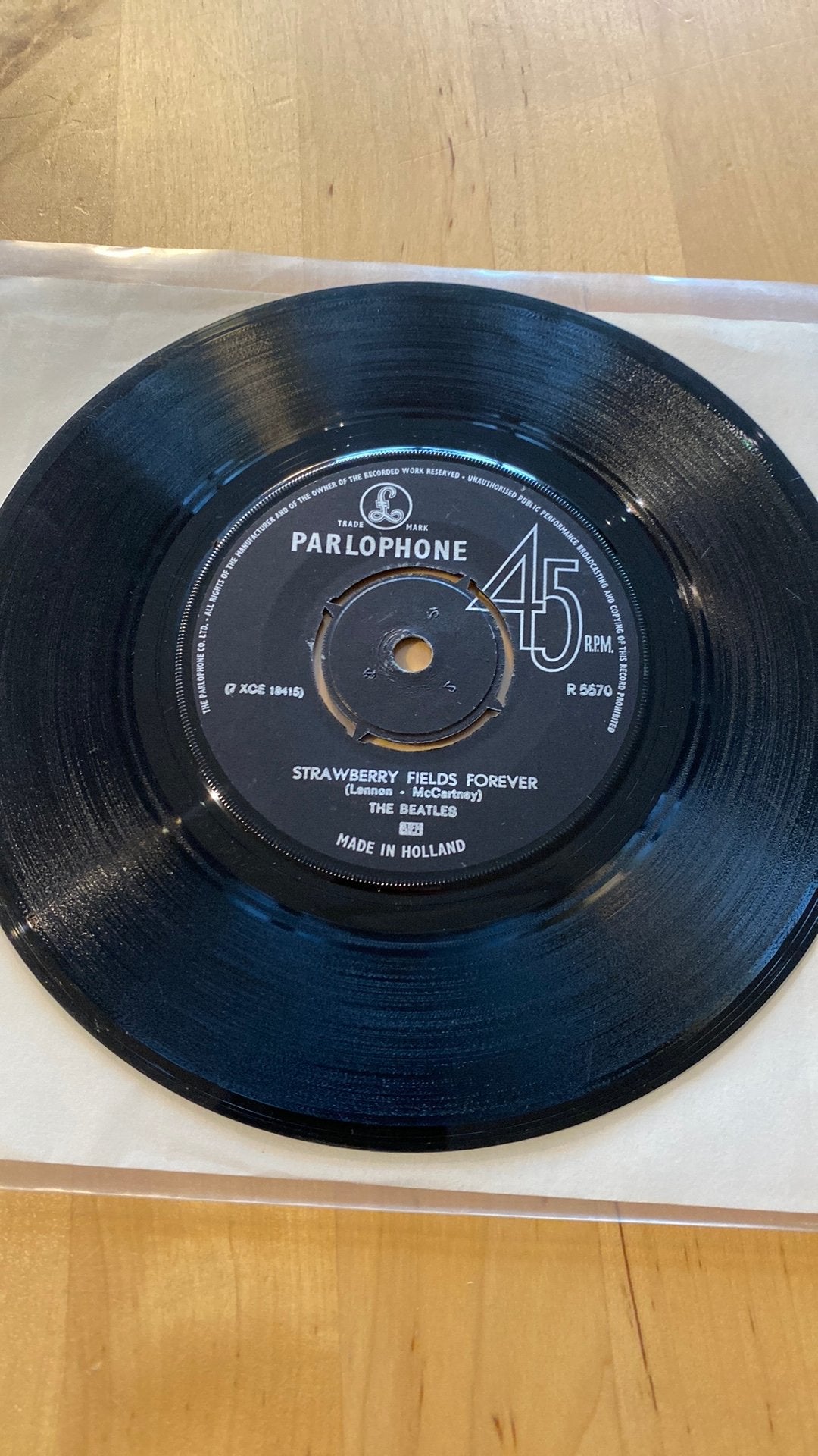 Vinyl single the Beatles - Strawberry fields forever, Ophalen of Verzenden, Gebruikt, Pop