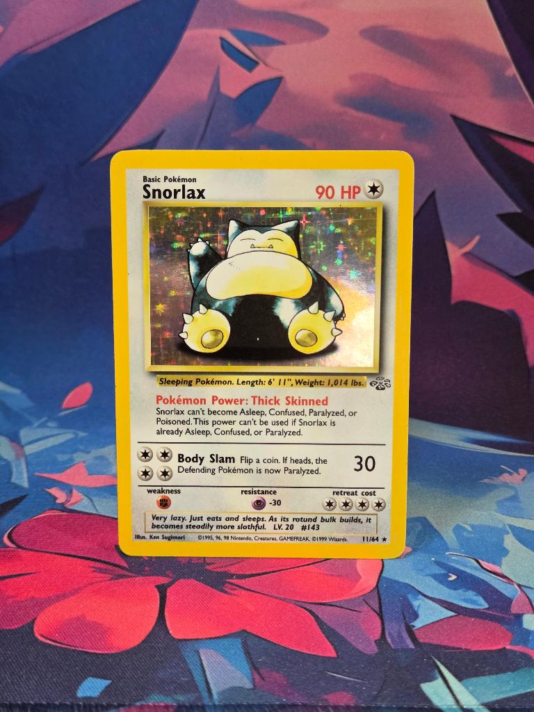 Snorlax Holo 11/64 Jungle Vintage Pokémon, Ophalen of Verzenden, Zo goed als nieuw