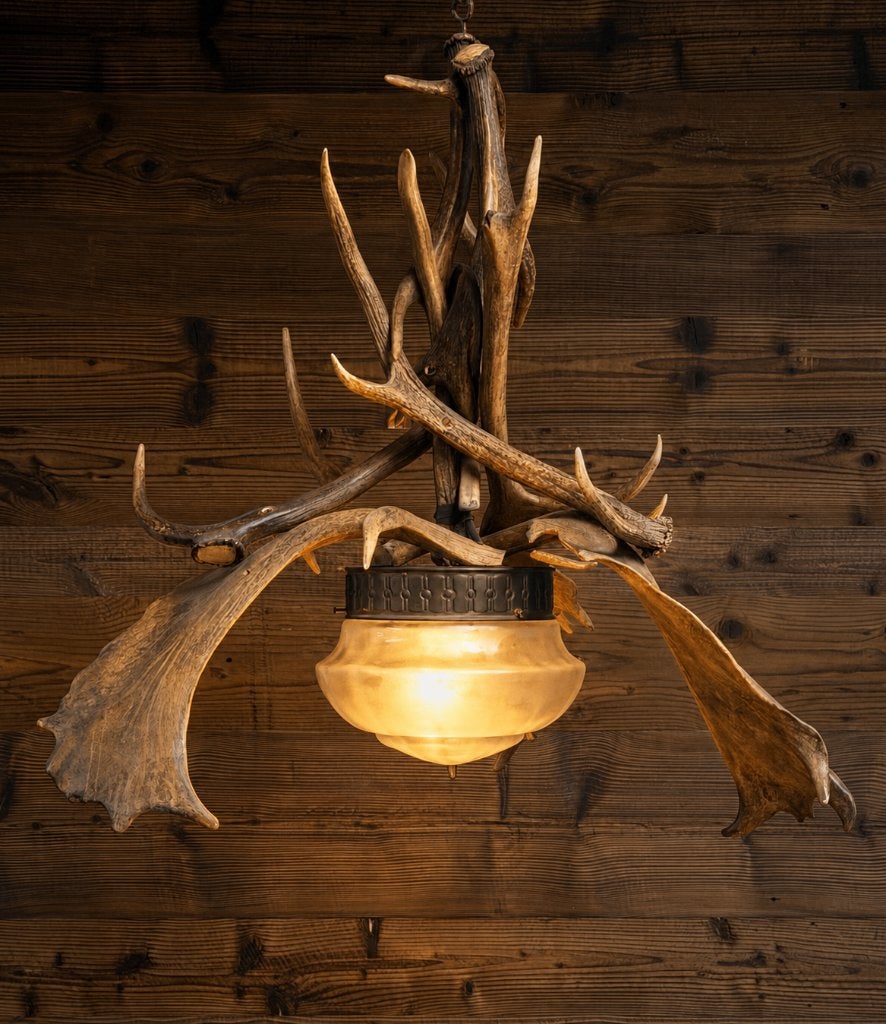 Oostenrijkse lamp | Gewei hanglamp | Vintage Stube lamp, Ophalen, 50 tot 75 cm, Alpen, vintage, oostenrijk, stube, horeca, Nieuw