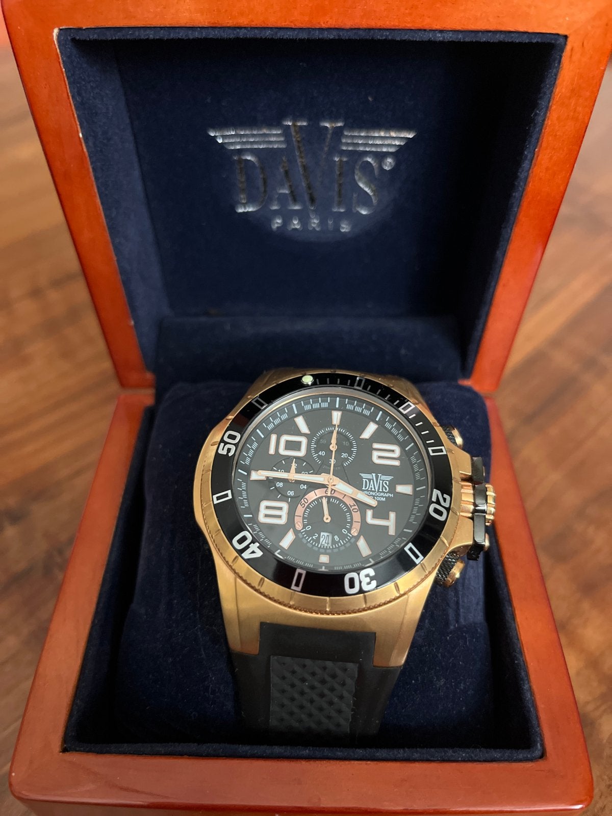 Davis Paris Herenhorloge - Zo goed als nieuw, Overige materialen, Polshorloge, Kunststof, Zo goed als nieuw