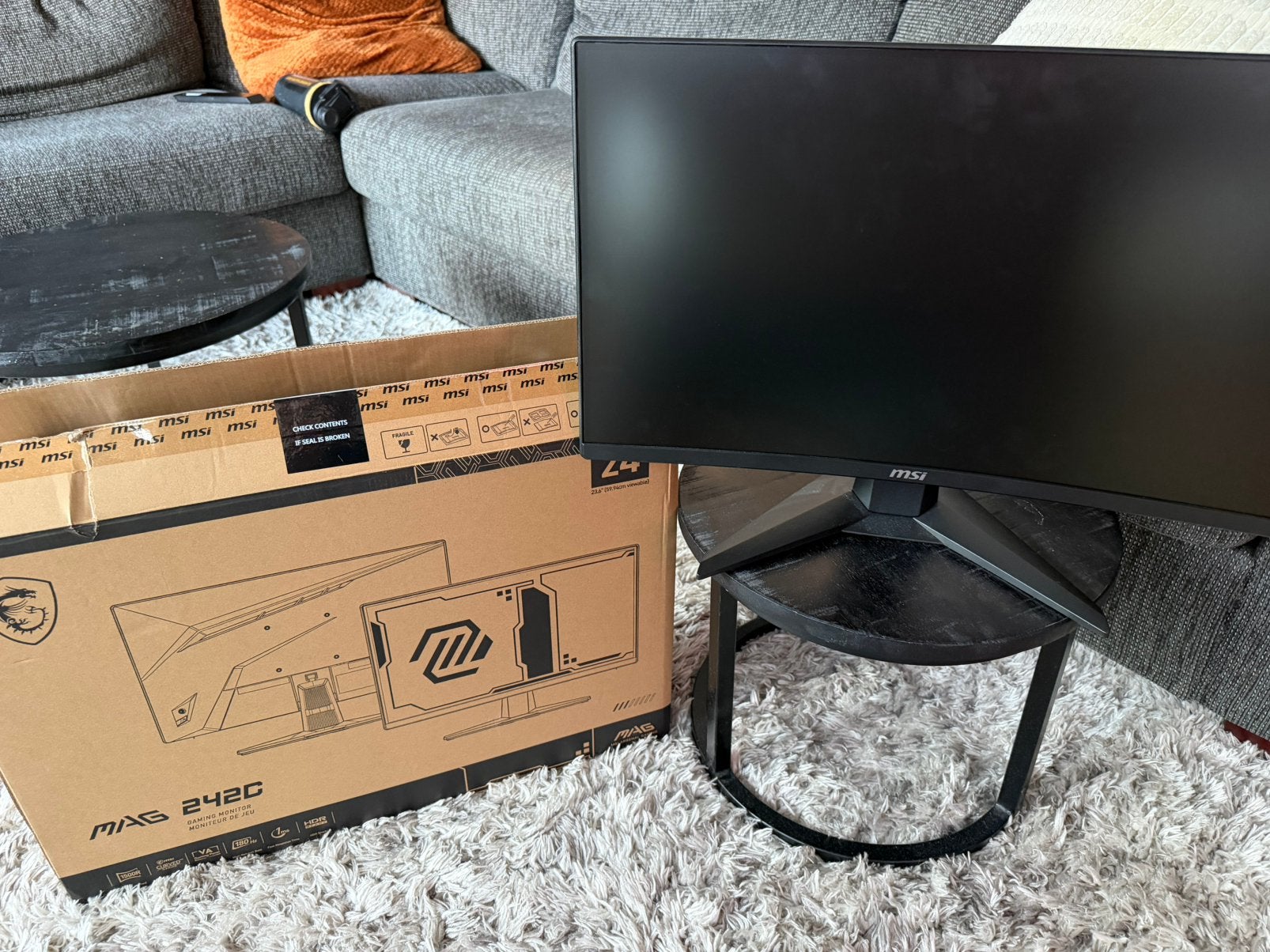 MSI MAG 242C 24” Curved Gaming Monitor – 180Hz, Ophalen, Zo goed als nieuw, DDR4