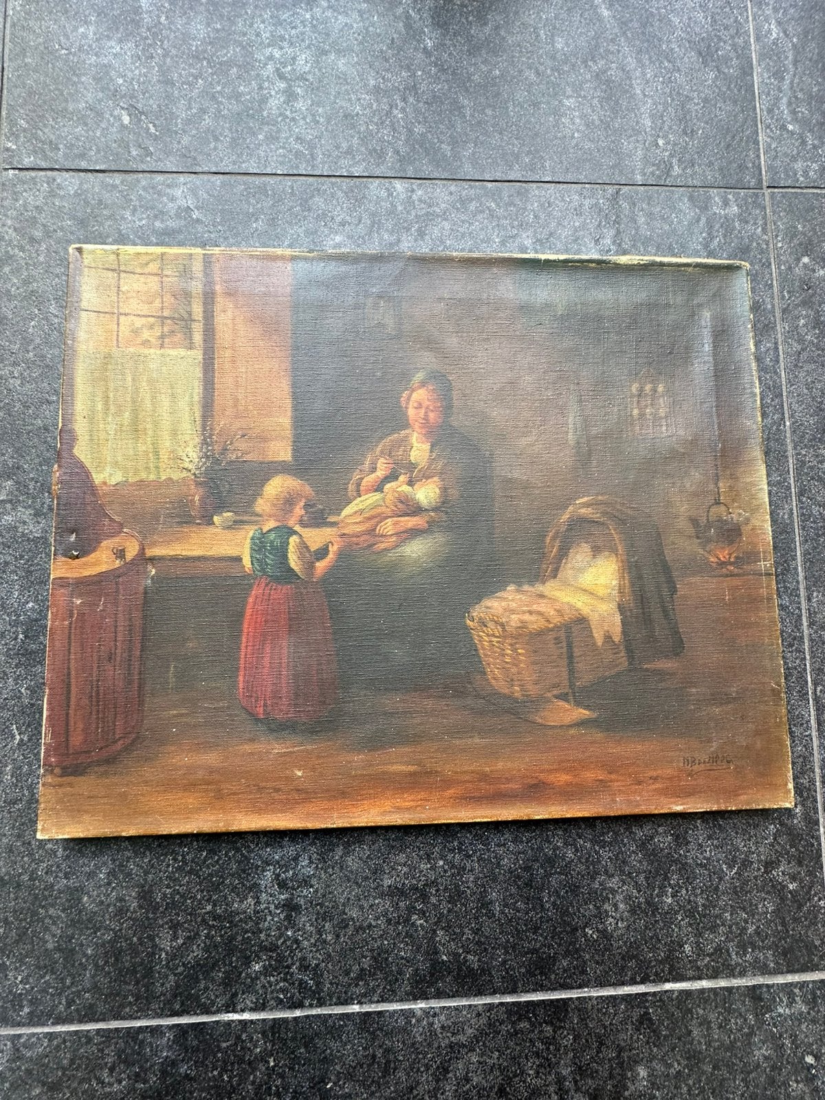 Mooi werk Bernard de Hoog, 20e eeuw olieverf op doek 50x40, Ophalen of Verzenden