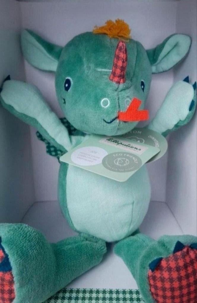 Lilliputiens Joe draak knuffel nieuw in doos, Groen, Dinosaurus, Nieuw, Ophalen of Verzenden