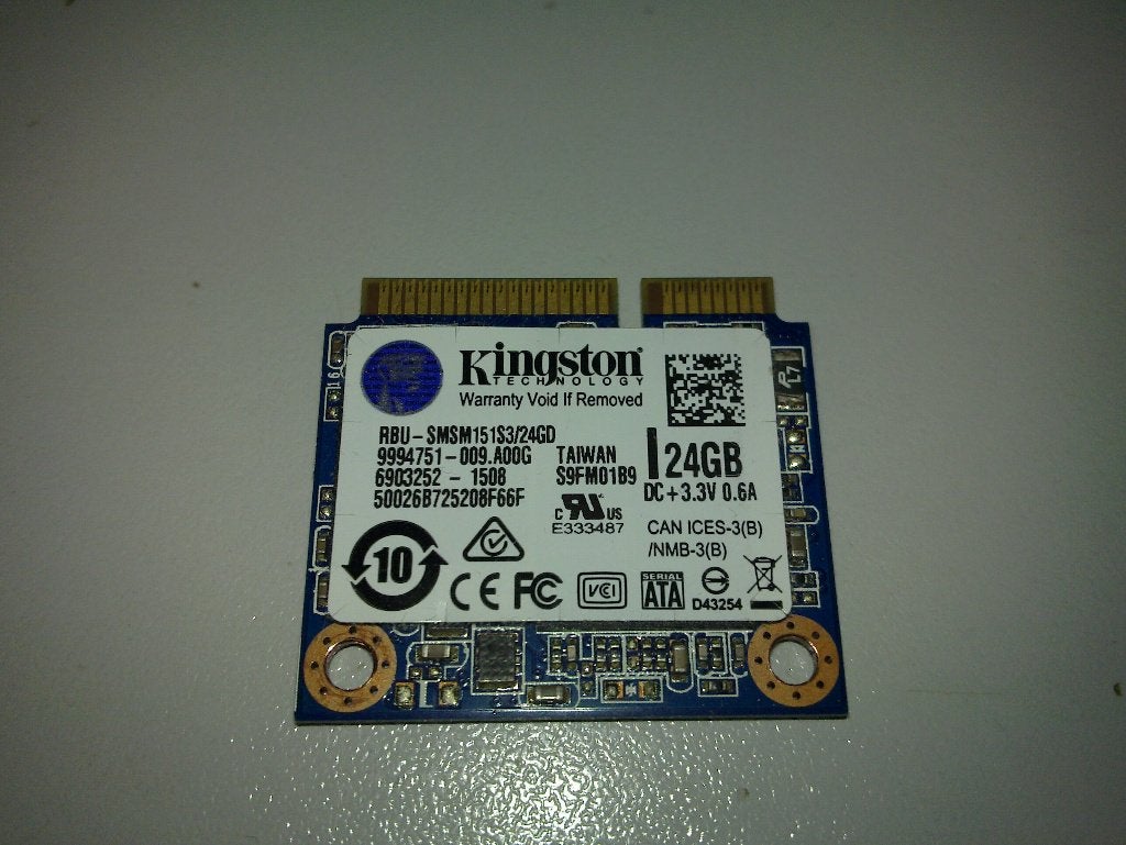 Kingston 24GB mSATA SSD, Ophalen, Intern, Kingston, Laptop