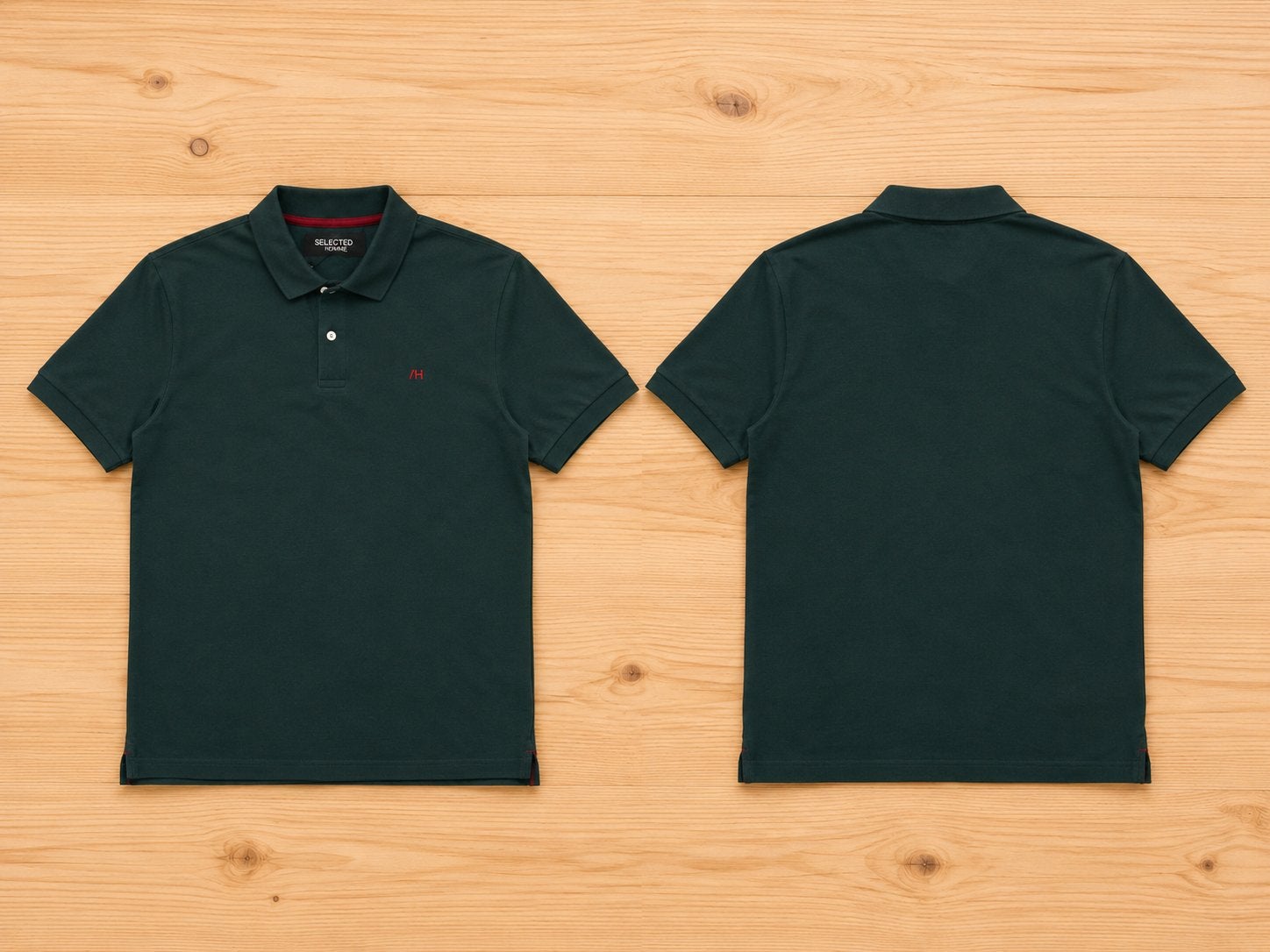 Donkergroene polo van Selected Homme, Ophalen of Verzenden, Zo goed als nieuw, Maat 52/54 (L), Groen