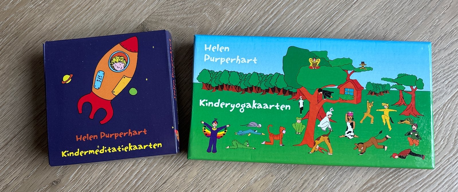 Kinder Yoga- en Meditatiekaarten Helen Purperhart, Verzenden, Zo goed als nieuw