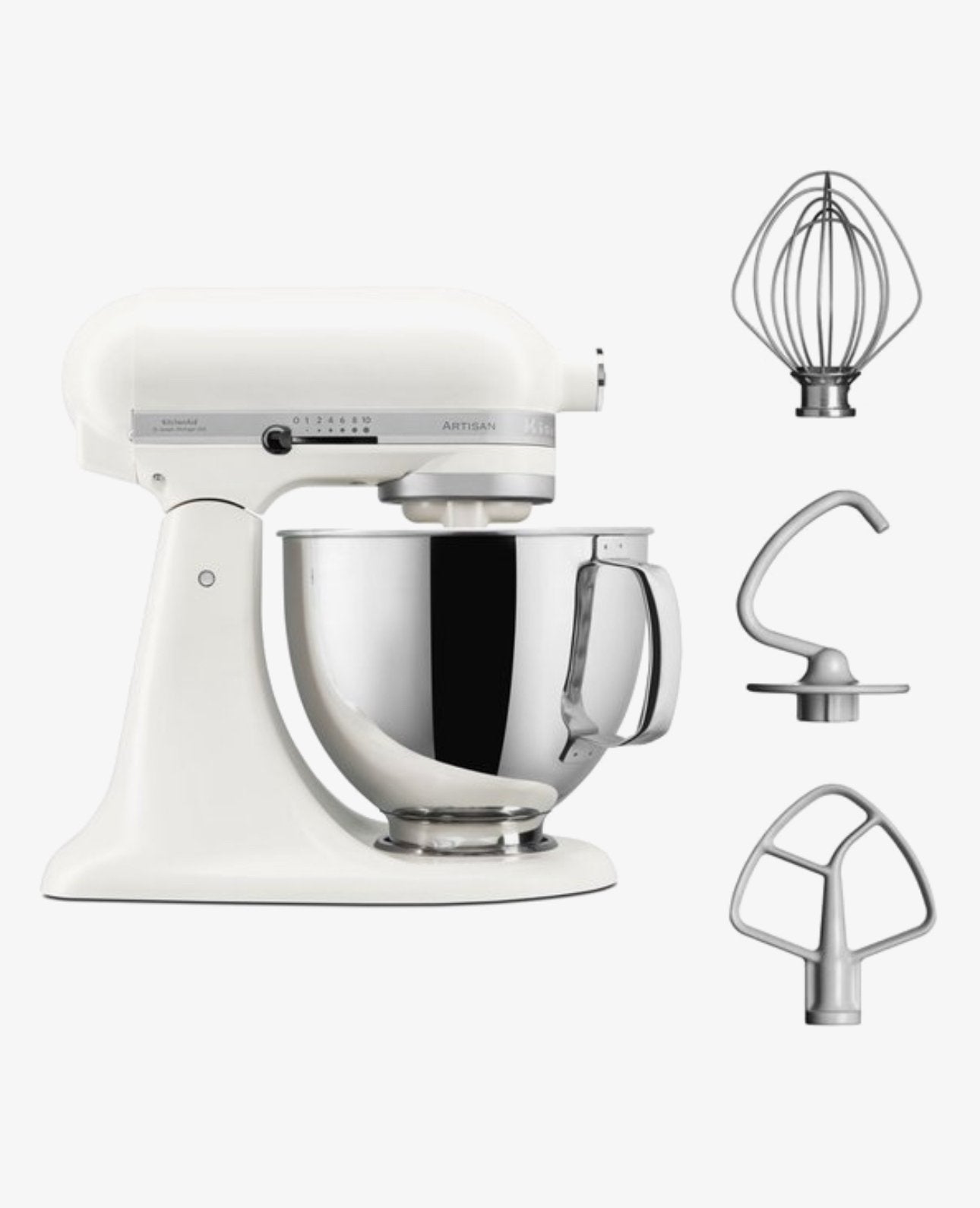 KitchenAid Artisan 5ksm125epl, Ophalen, 4 liter of meer, 3 snelheden of meer, Zo goed als nieuw