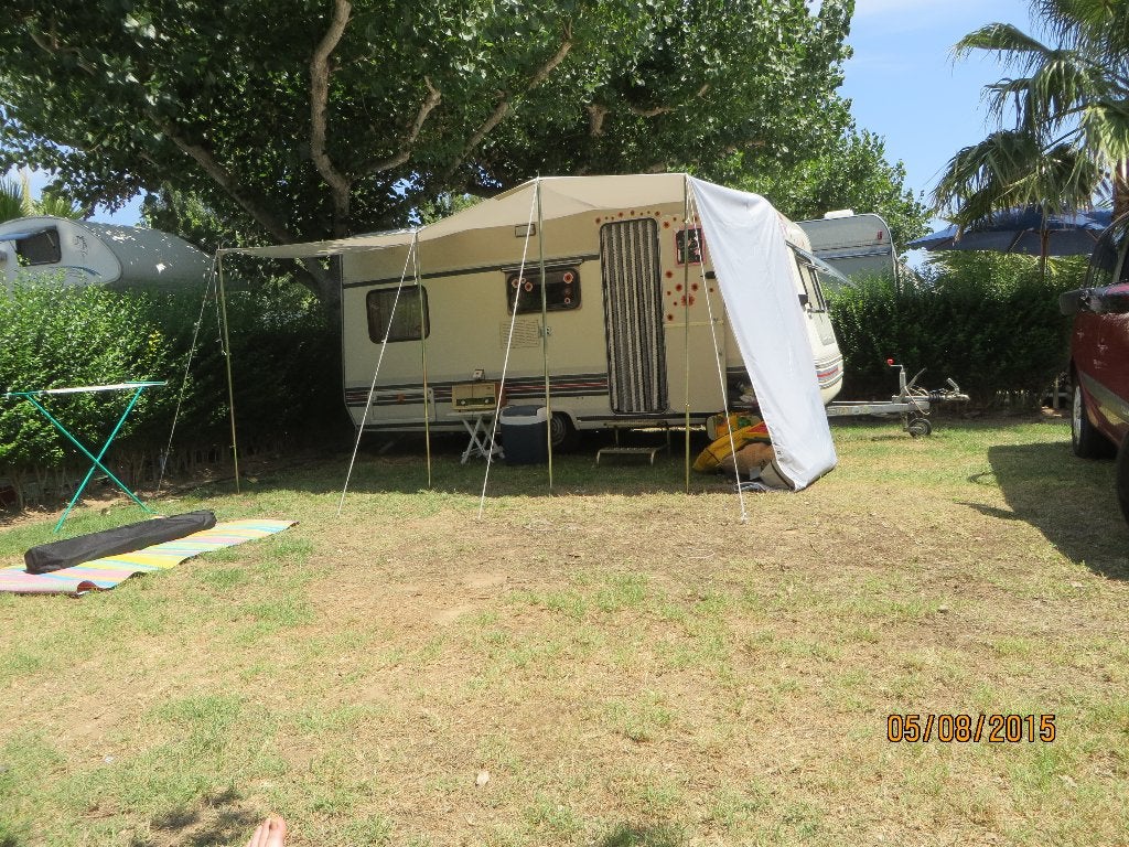 Schuifluifel voor caravan, Ophalen, Gebruikt