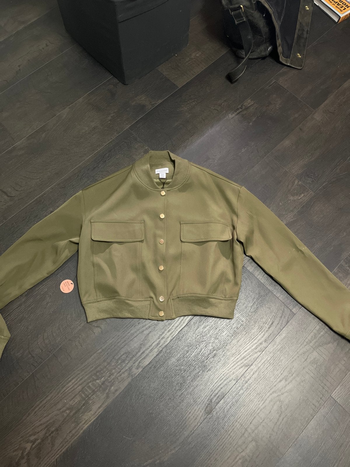 Groen bomberjack met gouden knopen, Ophalen of Verzenden, Nieuw, Maat 38/40 (M), Groen