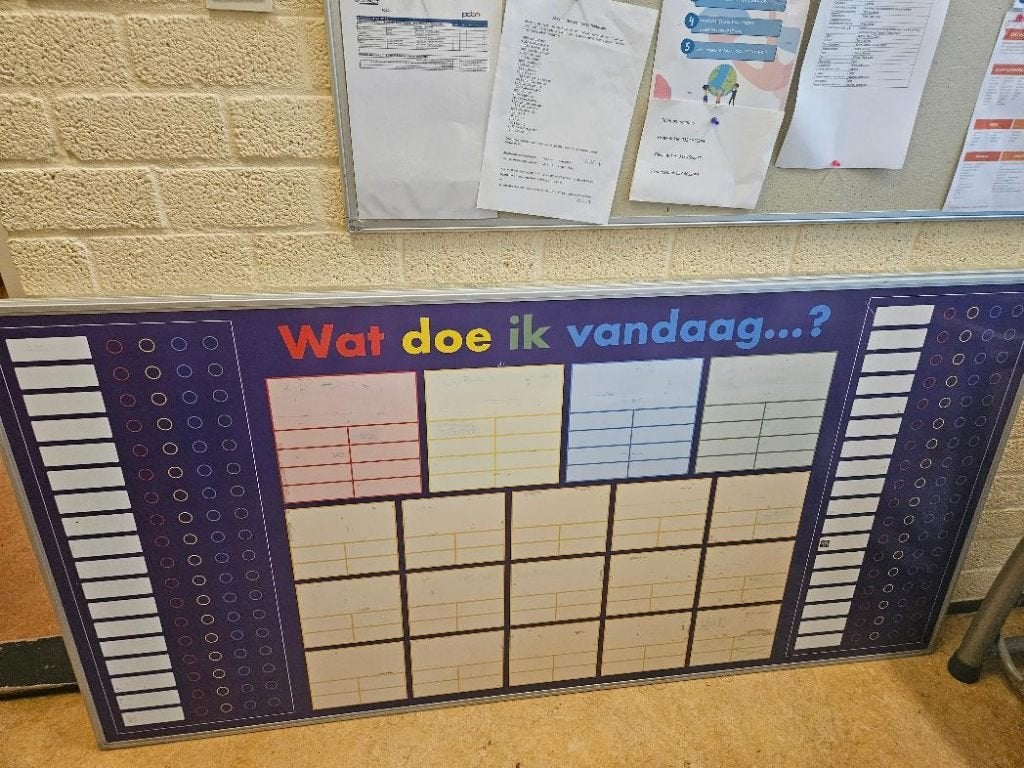 kleuterbord planning, Kinderen en Baby's, Ophalen, Gebruikt
