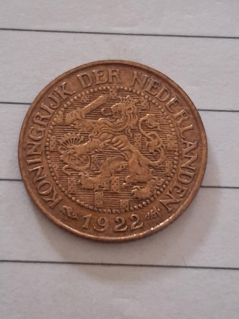 1 cent 1922 Nederland, Postzegels en Munten, Munten | Nederland, Ophalen of Verzenden, Koningin Wilhelmina, 1 cent, Losse munt