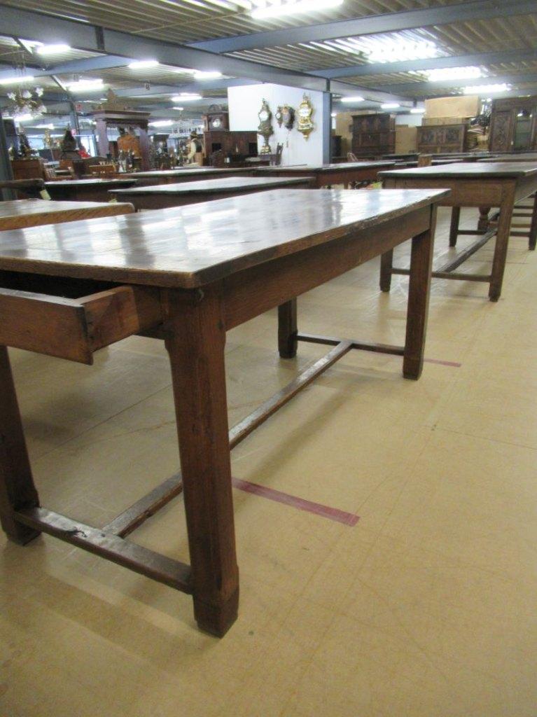 Oer 11810 vroeg 19e eeuwse eiken tafel met 2 kop laden, Antiek en Kunst, Ophalen