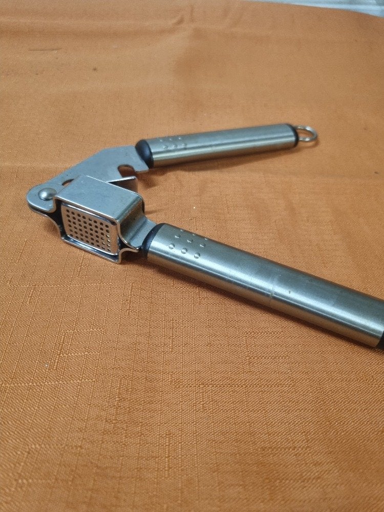 knoflookpers metaal, Ophalen of Verzenden, 'T Olde Gre-j, Info@toldegrej.nl, Endepoelstraat 20f Didam