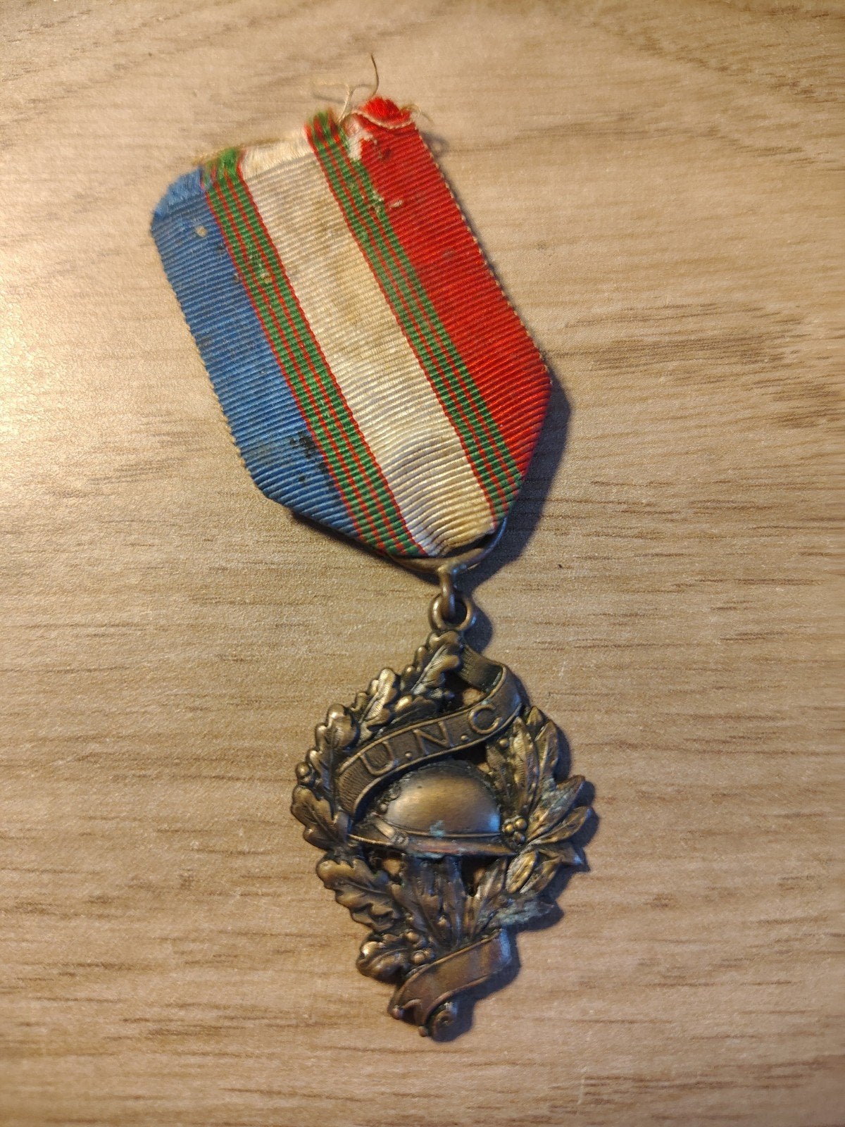 Frankrijk U.N.C. Medaille, Ophalen of Verzenden, Landmacht, Overige gebieden, Lintje, Medaille of Wings