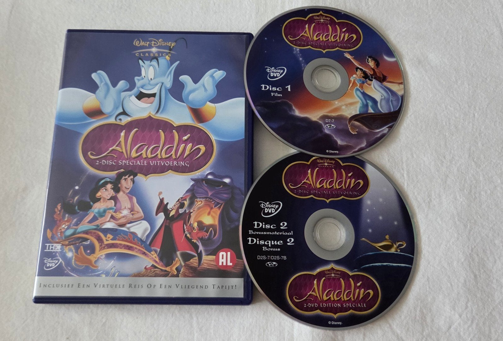 Walt Disney Aladdin Dvd's Cartoon/Animatie, Alle leeftijden, Ophalen of Verzenden, Zo goed als nieuw, Europees