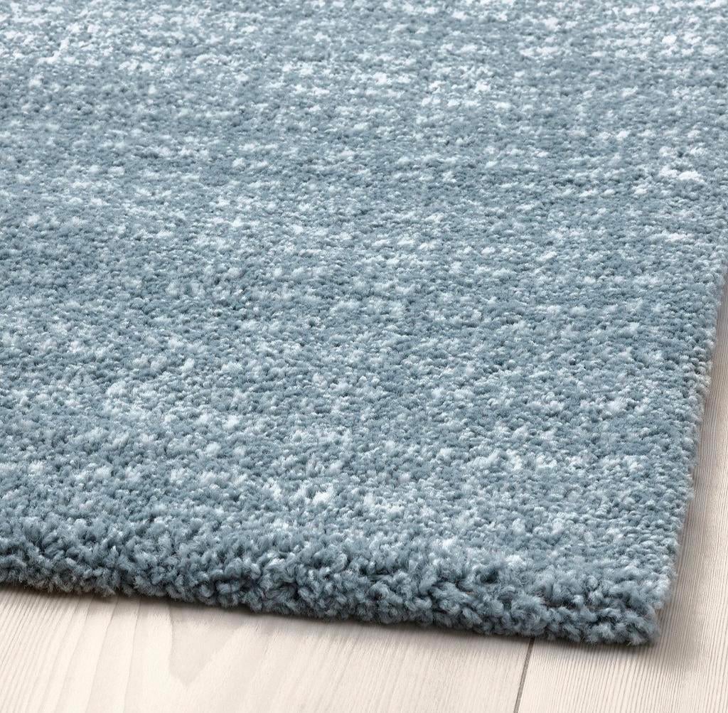 Blauw vloerkleed, Ikea LANGSTED, Huis en Inrichting, Stoffering | Tapijten en Kleden, Ophalen, 100 tot 150 cm, Blauw, Zo goed als nieuw