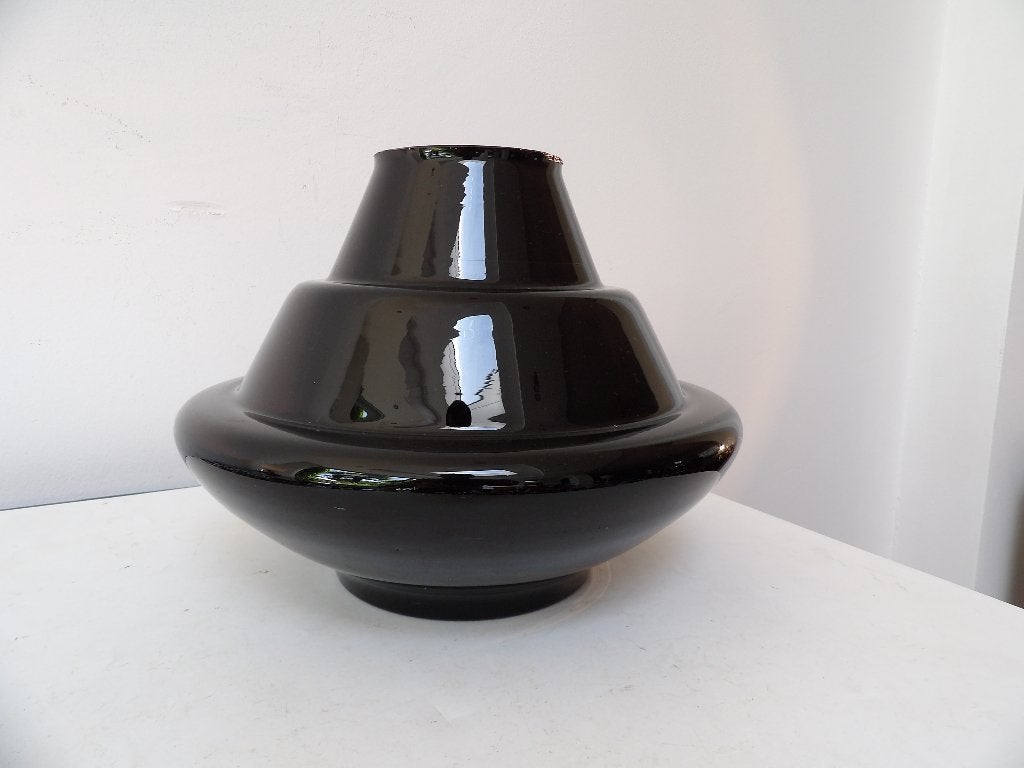 Art Deco Vaas Doyen zwart, Pyramide, Antiek en Kunst, Antiek | Vazen, Ophalen of Verzenden