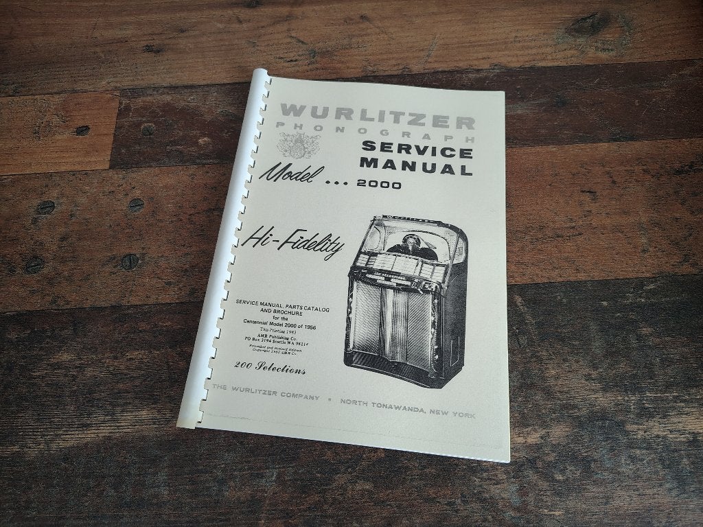 Service Manual: Wurlitzer 2000 (1956) jukebox nieuw !!, Verzamelen, Verzenden, Nieuw, 1950 tot 1960, Seeburg