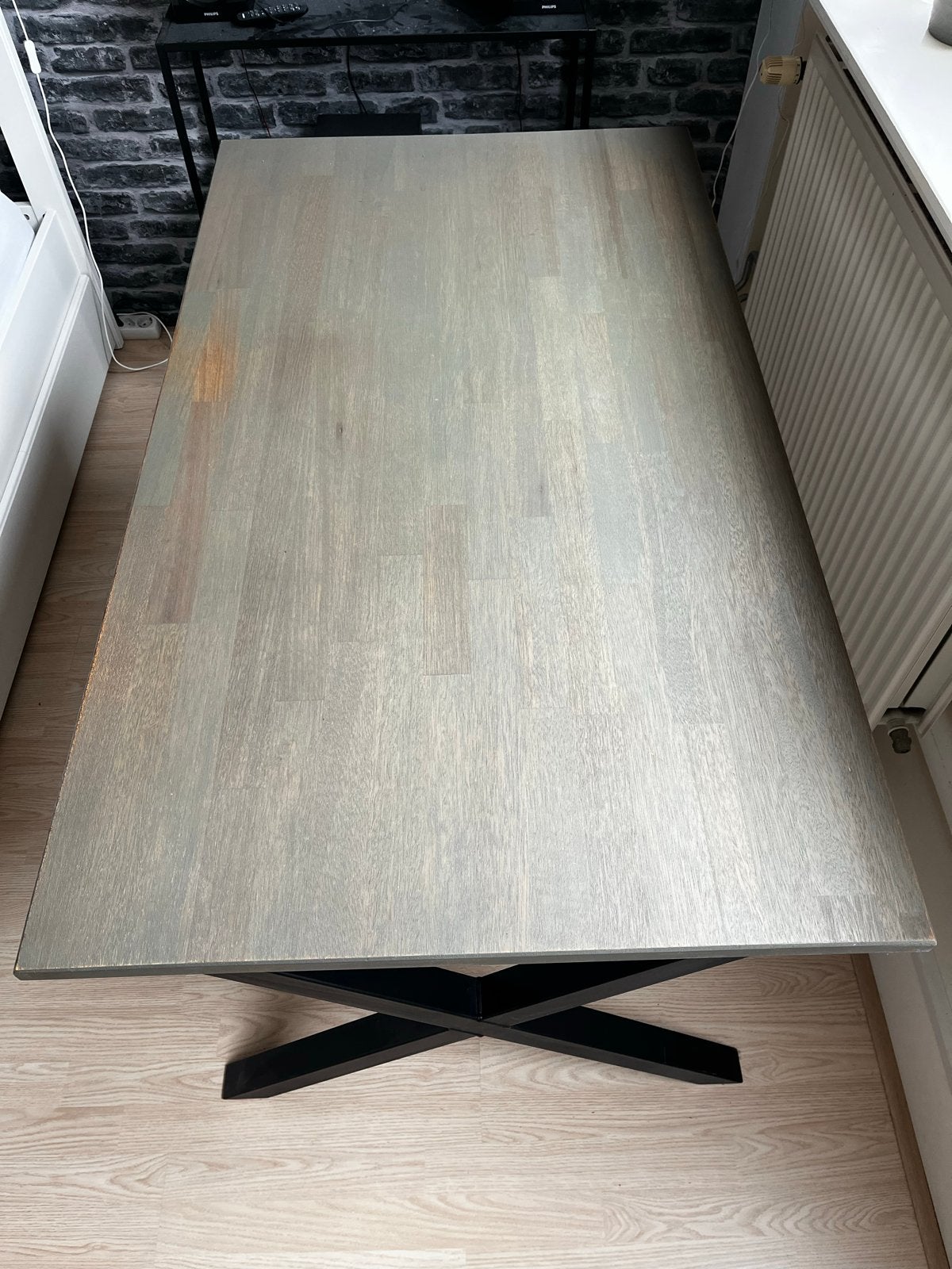 Tafel met X-poten, Huis en Inrichting, Tafels | Eettafels, Ophalen, Gebruikt, 100 tot 150 cm, 50 tot 100 cm