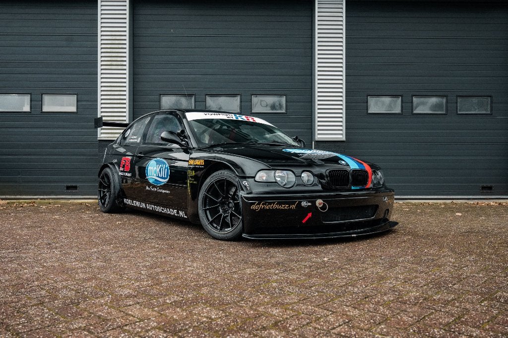 BMW E46 Compact 'M3' + race auto collectie te koop, Achterwielaandrijving, Overige bekleding, Zwart, Bedrijf