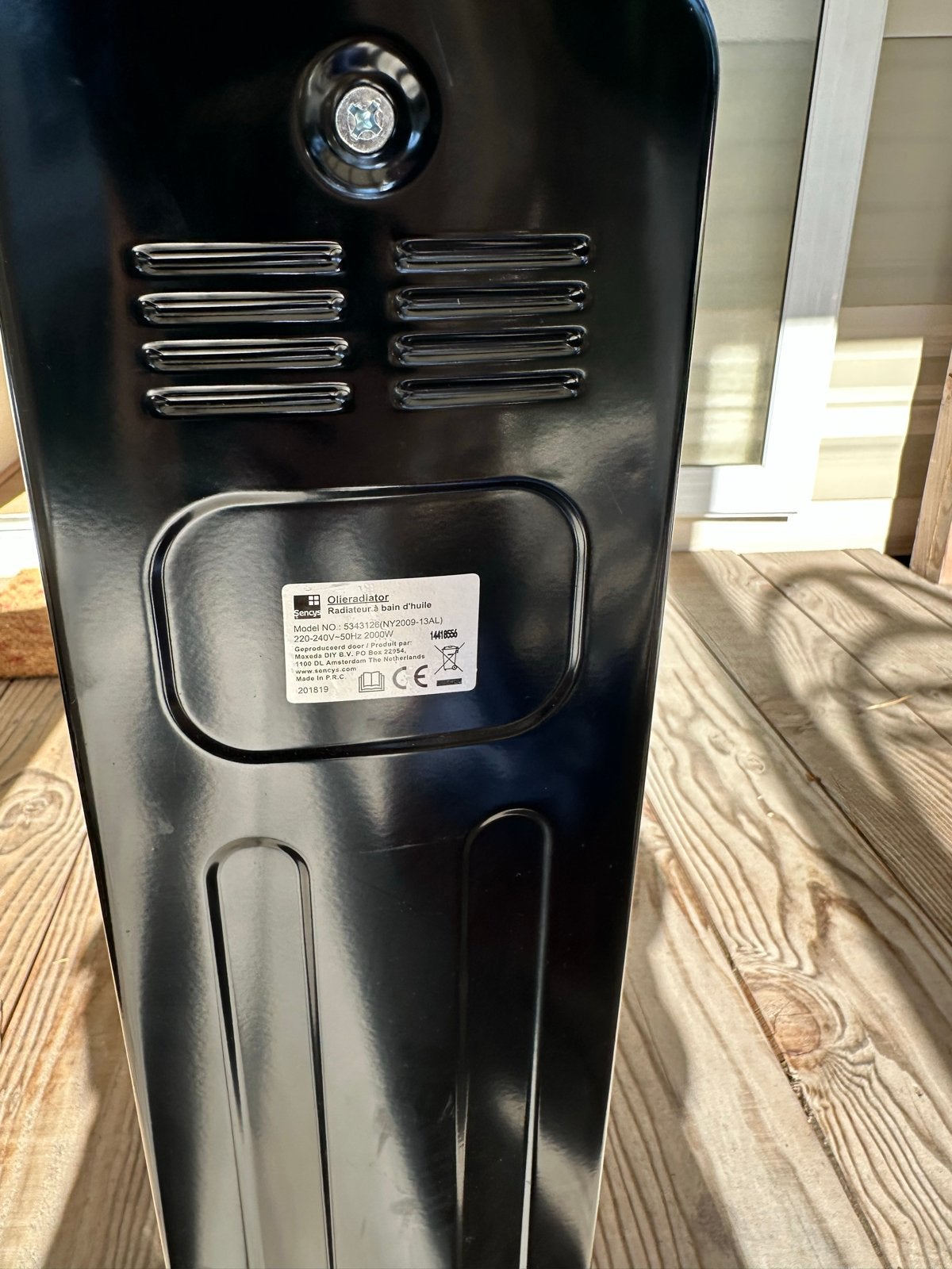 Sencys Oliegevulde Radiator - Zwart, Zo goed als nieuw, Radiator, Minder dan 60 cm, Ophalen of Verzenden, Zo goed als nieuw